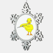 Flute Chick Tin Sneeuwvlok Ornament (Rechts)