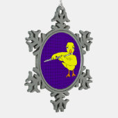 Flute Chick Tin Sneeuwvlok Ornament (Links)