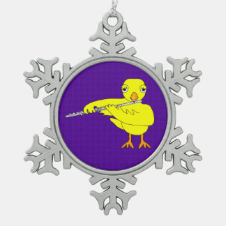 Flute Chick Tin Sneeuwvlok Ornament