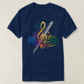Flute Clef Flutist T-shirt (Design voorkant)