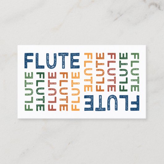 Flute Colorful Visitekaartje (Voorkant)