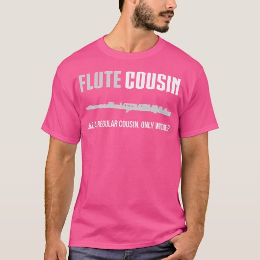 Flute Cousin Shirt Grappig Schattige Marching Band (Voorkant)