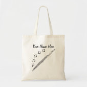 Flute Custom Canvas tas Flutist Muzikant Gift (Voorkant)