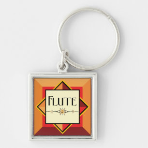 Flute Decorative Block Sleutelhanger