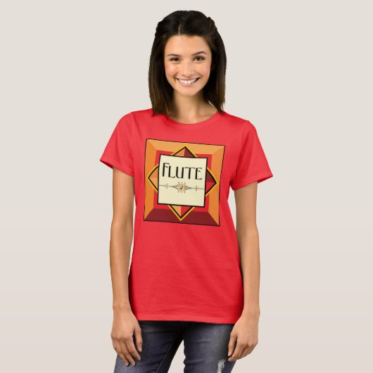 Flute Decorative Block T-shirt (Voorkant volledig)