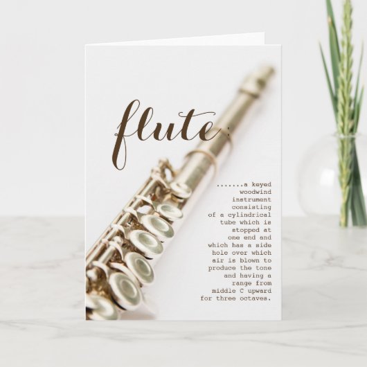 Flute definition Wenskaart Kaart (Voorkant)