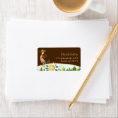 Flute die Kokopelli Rustic Wedding Adres speelt Etiket (Insitu)