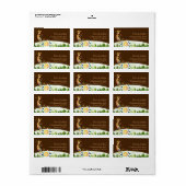 Flute die Kokopelli Rustic Wedding Adres speelt Etiket (Full Sheet)