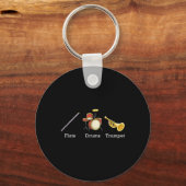 Flute Drums Trompet Band Instrumenten Subtiele Ant Sleutelhanger (Voorkant)