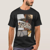 Flute esthetic Collage Music Flutist Musicus T-shirt (Voorkant)