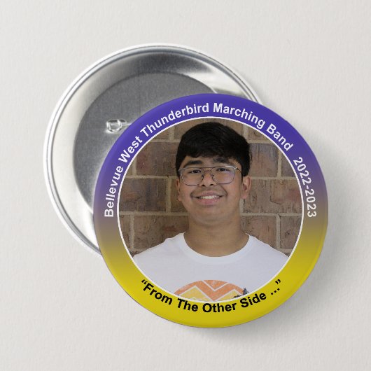 Flute Ethan 9 Ronde Button 7,6 Cm (Voorkant /achterkant)