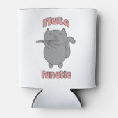 Flute Fanatic Cat Cute Musician Kitty Design Blikjeskoeler (Voorkant)