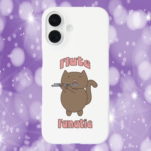 Flute Fanatic Cat Pink Case-Mate iPhone Case