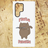 Flute Fanatic Funny Cat Samsung Galaxy Hoesje