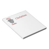 Flute Fanatic Gray Cat Personalize Notitieblok (Schuin)