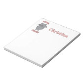 Flute Fanatic Gray Cat Personalize Notitieblok (Linkerzijde)