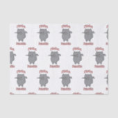 Flute Fanatic Gray Cat Pink Funny Tissuepapier (Voorkant)