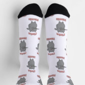 Flute Fanatic Gray Cat PInk Sokken (Top)