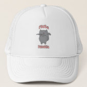 Flute Fanatic Gray Cat Pink Trucker Pet (Voorkant)