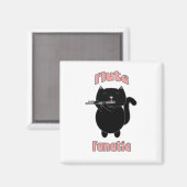 Flute Fanatic Instrument Black Cat Magneet (Voorkant / Achterkant)