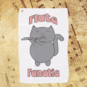 Flute Fantic Musical Gray Cat Pink Golfhanddoek
