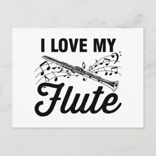 Flute Flute   Muziekinstrumentenband en geschenken Briefkaart