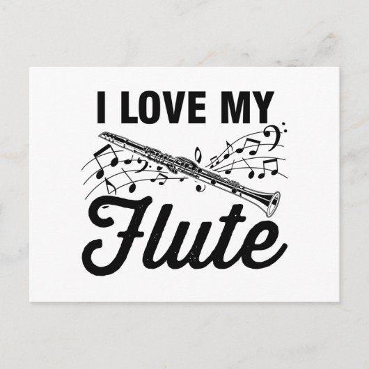 Flute Flute | Muziekinstrumentenband en geschenken Briefkaart (Voorkant)