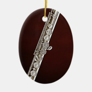 Flute Flutist Musician Oval Ornament
