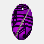 Flute Flutist Musician Oval Ornament (Rechts)