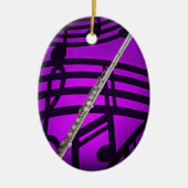 Flute Flutist Musician Oval Ornament (Voorkant)
