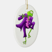Flute Frog Oval Ornament (Rechts)