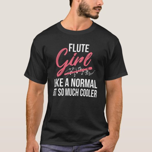 Flute Girl Marching Band Gift for Flutist T-shirt (Voorkant)