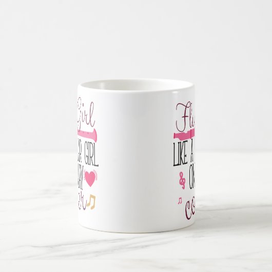 Flute Girl Way Cooler Player Funny Coffee Mok Band (Center)