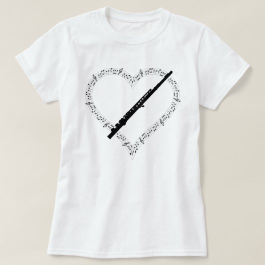 Flute Heart Shirt (Design voorkant)