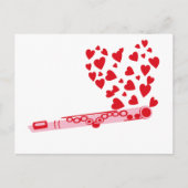 Flute Hearts Briefkaart (Voorkant)