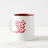 Flute Hearts Tweekleurige Koffiemok (Voorkant links)