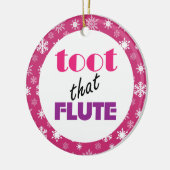 Flute Humor Music-kerstcadeau Keramisch Ornament (Links)