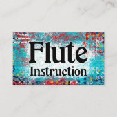 Flute Instruction Lessons Visitekaartjes (Voorkant)