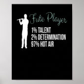 Flute-instrument voor flute speler poster (Voorkant)