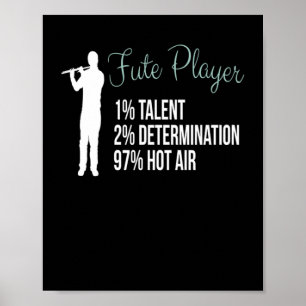 Flute-instrument voor flute speler poster