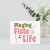 Flute is Life Briefkaart (Staand voorkant)