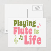 Flute is Life Briefkaart (Voorkant / Achterkant)