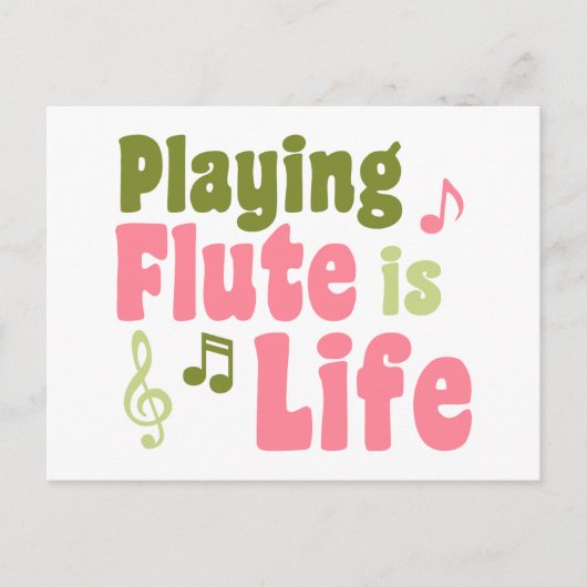 Flute is Life Briefkaart (Voorkant)