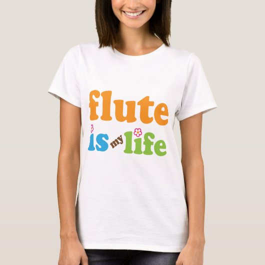 Flute is mijn leven t-shirt (Voorkant)