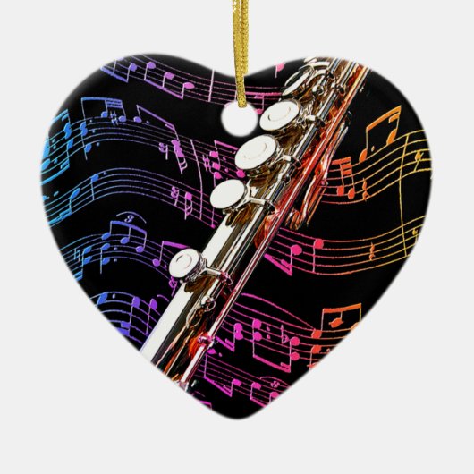 Flute is mijn passie_ keramisch ornament (Voorkant)