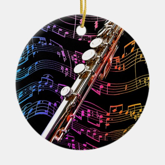 Flute is mijn passie_ keramisch ornament (Voorkant)