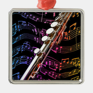 Flute is mijn passie_ metalen ornament