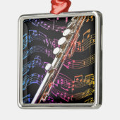Flute is mijn passie_ metalen ornament (Links)