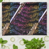 Flute is mijn passie_ theedoek (Gevouwen)