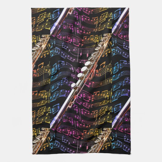 Flute is mijn passie_ theedoek (Verticaal)